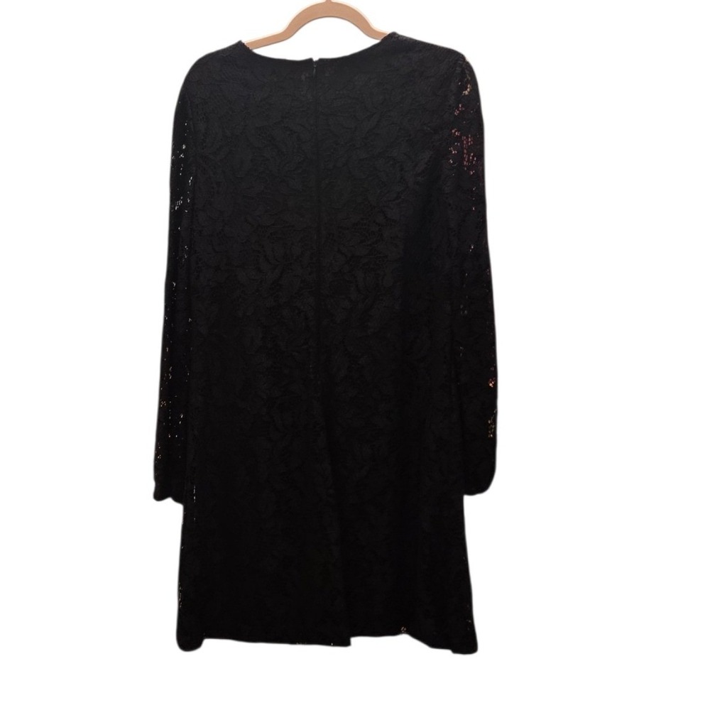 Lauren Ralph Lauren Black Floral Lace Long Sleeve Sheath Dress Size 12 - Picture 2 of 4